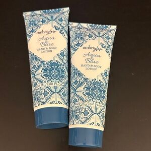 2 AmberGlow Aqua Blue Hand & Body Lotion - Bundle set
